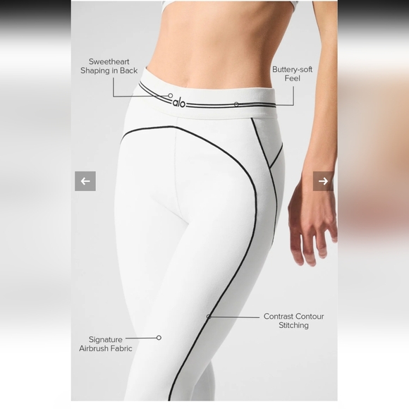 Alo-Airbrush High-Waist Heart Throb Bra & Legging Set -NWT - Picture 6 of 12